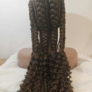 PERRUQUE SYNTHÉTIQUE TRESSÉE SANS NOEUD, 28 POUCES