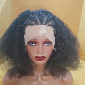 PERRUQUE TRESSE SYNTHÉTIQUE AFRO COULEUR NOIR