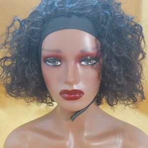 PERRUQUE SYNTHÉTIQUE DE CHEVEUX HUMAINS, COULEUR NOIR