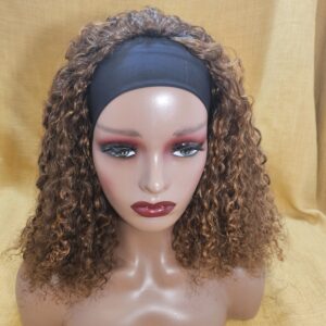 PERRUQUE SYNTHÉTIQUE BRUN DE CHEVEUX HUMAINS 2 PIÈCES